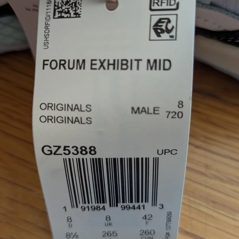 Adidas Forum Exhibit Mid Black and White Shoes - Picture 4 of 7